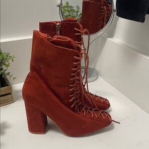 Cape Robbin Fiery Lace-Up Boots